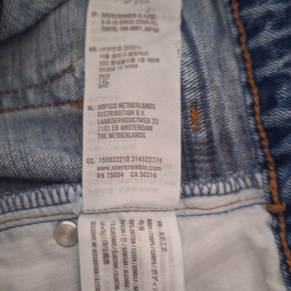 Abercrombie & Fitch Curve Love The Skinny High Rise Jeans Sz 29/8R Light Wash - Picture 12 of 12